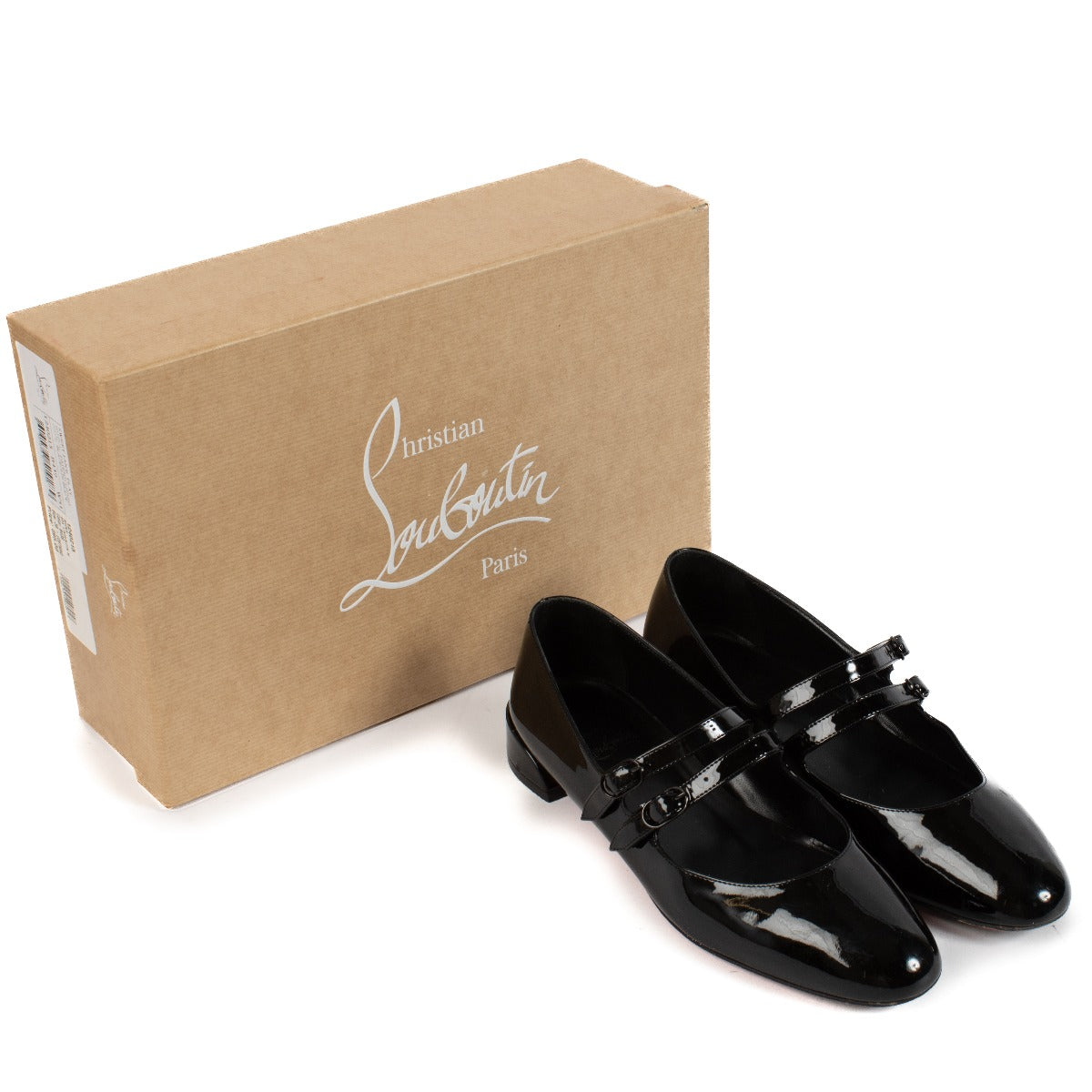 Shop 100% authentic secondhand Christian Louboutin Black Patent Sweet Jane Flats - Size 38 on Labellov.com