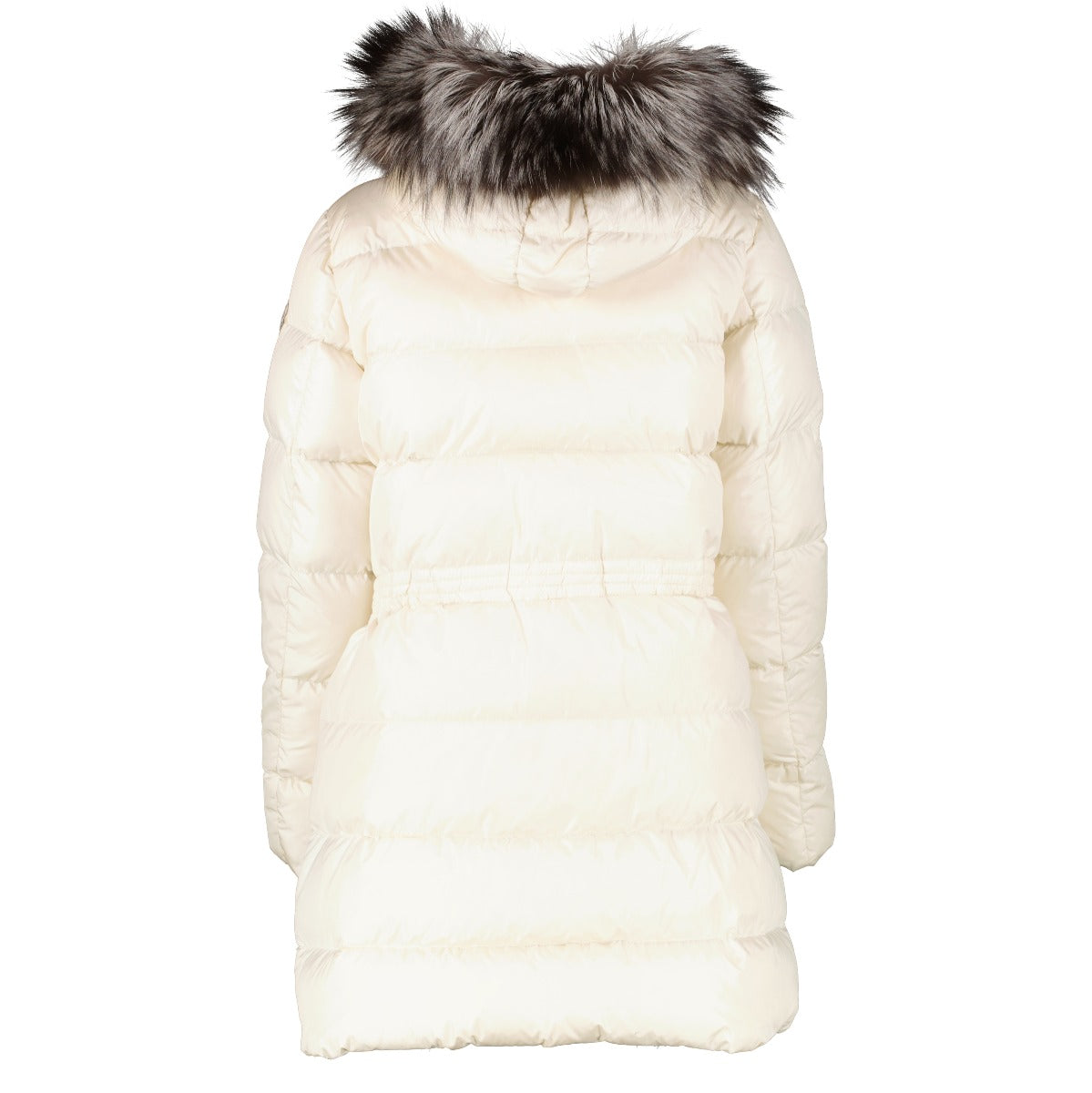 Moncler White Aphrotiti Long Down Jacket