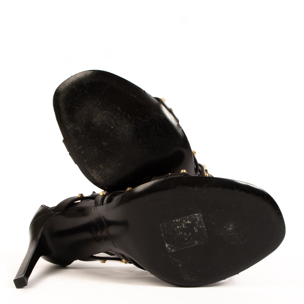 Shop 100% authentic second-hand Saint Laurent Black Studded Heels in Size 38,5 on Labellov.com