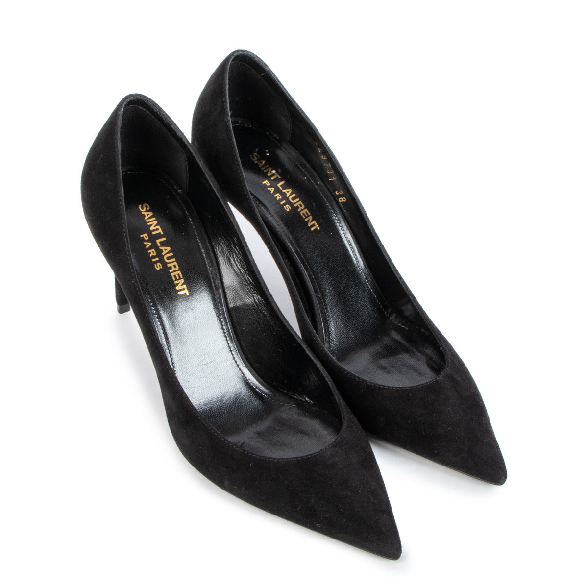 Koop uw authentieke designer Saint Laurent Black Suede Pumps voor de beste prijs bij Labellov