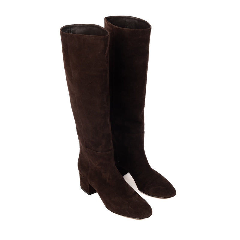 Shop safe online these 100% authentic second hand Sergio Rossi Brown Suede Boots - size 37,5