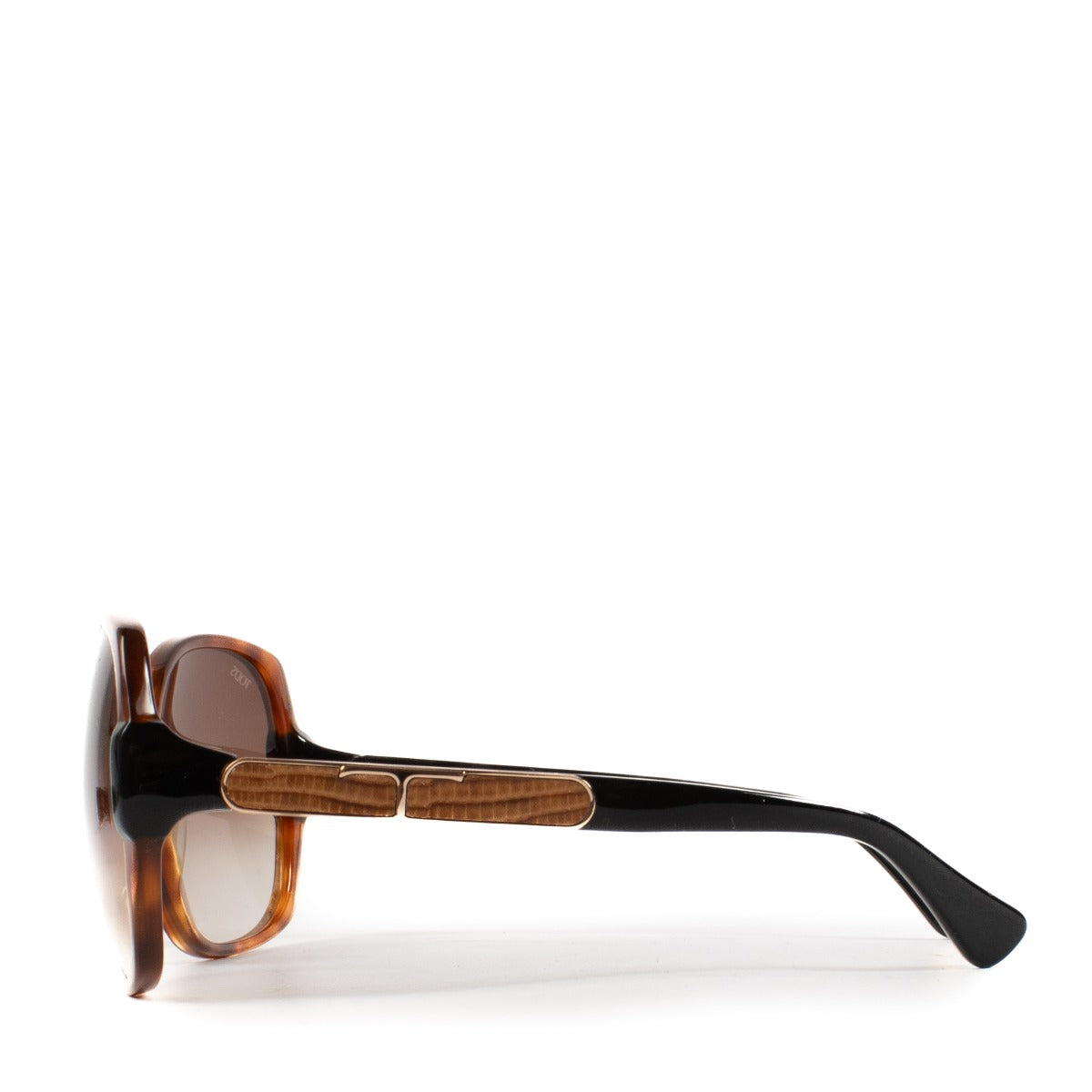 Tod's Brown Lizard Embossed Sunglasses