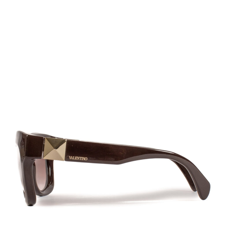Valentino V693S Maroon Roman Stud Sunglasses