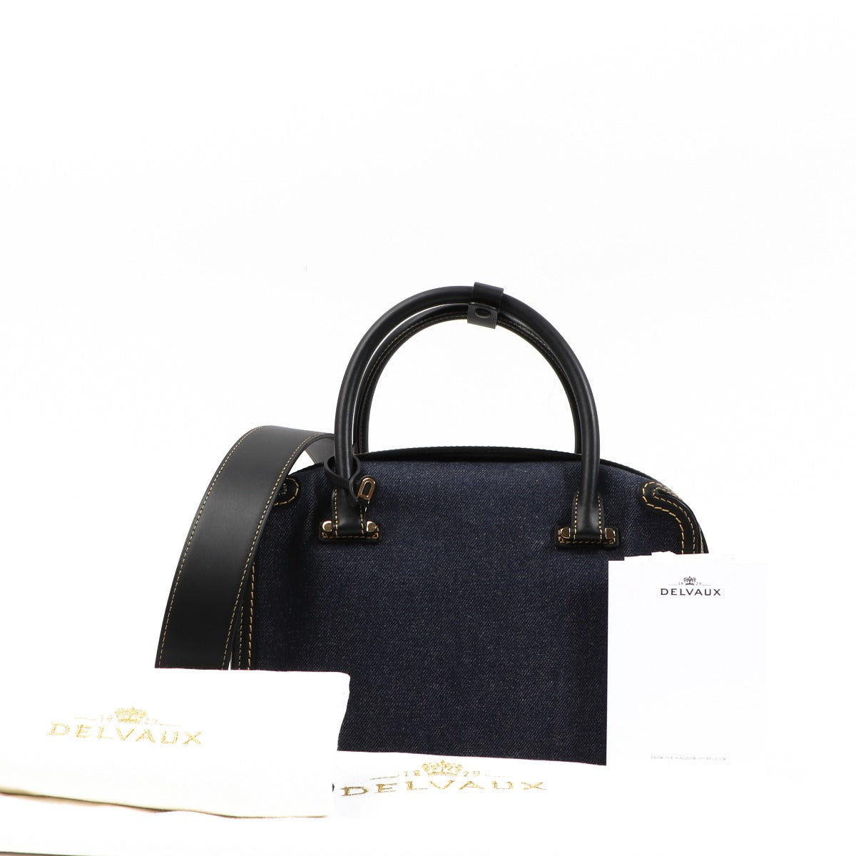 Delvaux Cool Box MM Denim Sahara