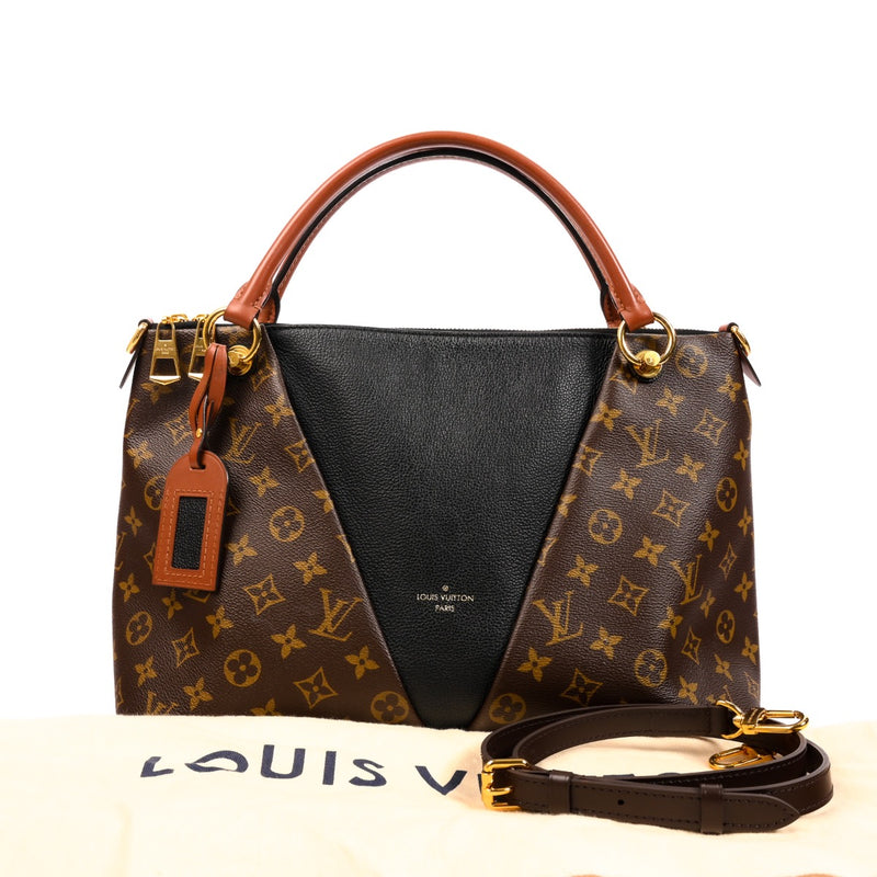 Shop an authentic preloved Louis Vuitton Monogram Coated Canvas Black V MM Tote Bag on Labellov.com