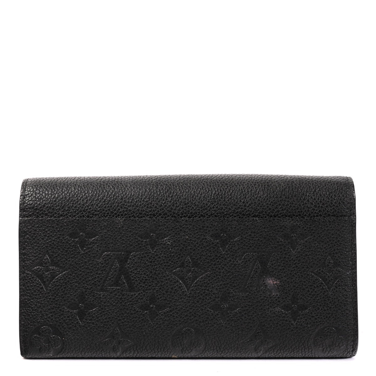 Shop an authentic preloved Louis Vuitton Black Monogram Empreinte Leather Sarah Wallet on Labellov.com
