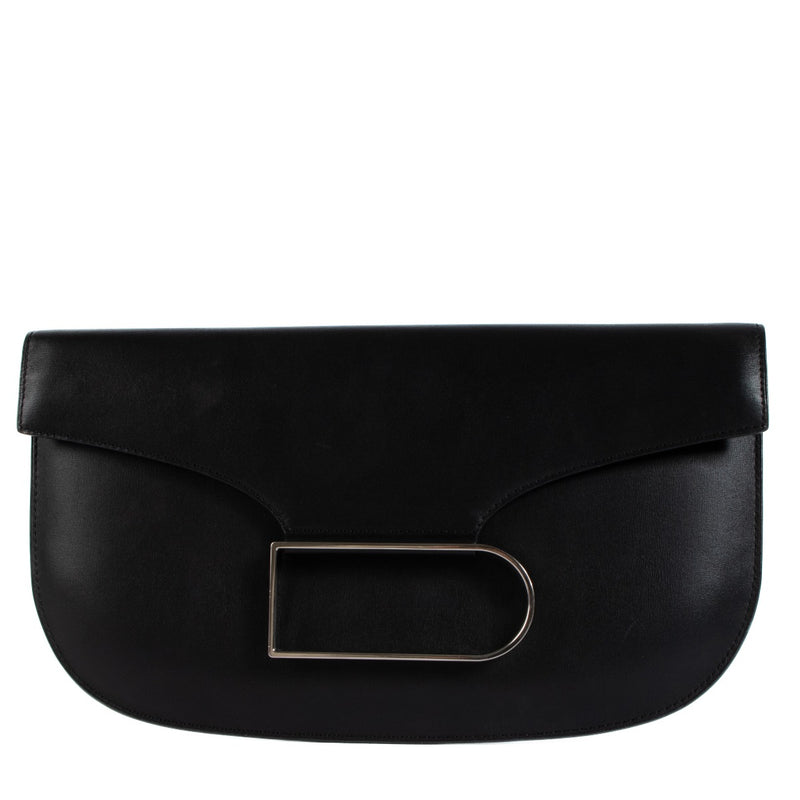 Delvaux Zwart Leren Clutch