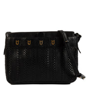 Delvaux Black Toile de Cuir Fuiraire Crossbody Bag