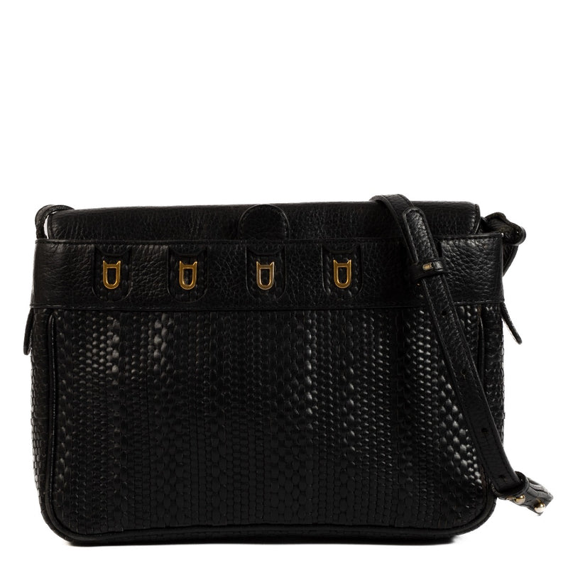 Delvaux Black Toile de Cuir Fuiraire Crossbody Bag
