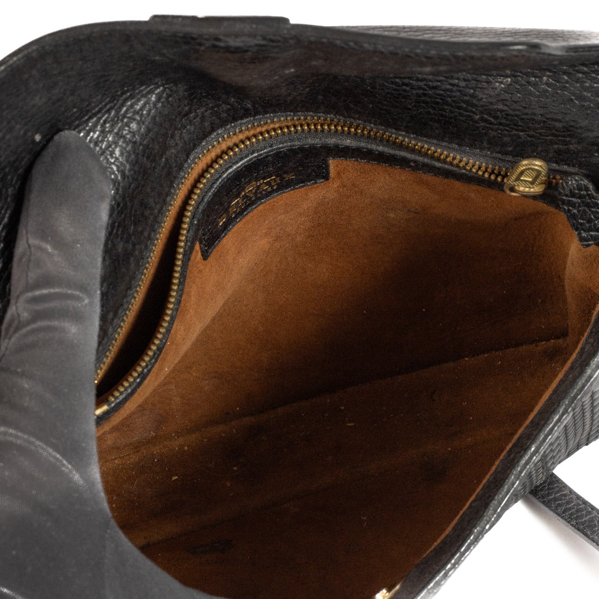 Sac bandoulière Delvaux Toile de Cuir Fuiraire noir