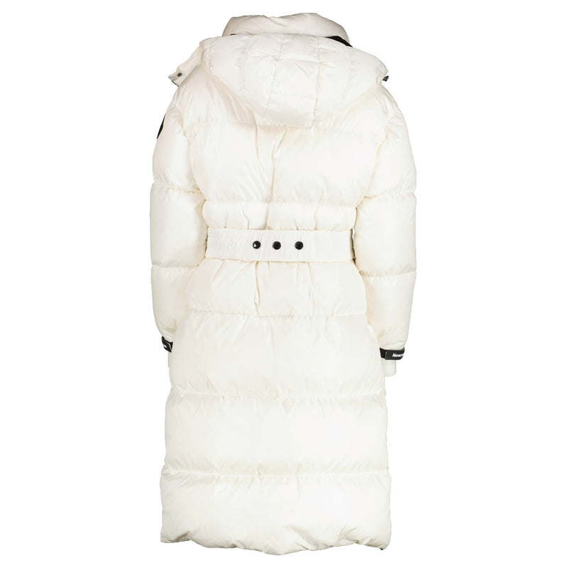 Moncler White Tiam Down Coat