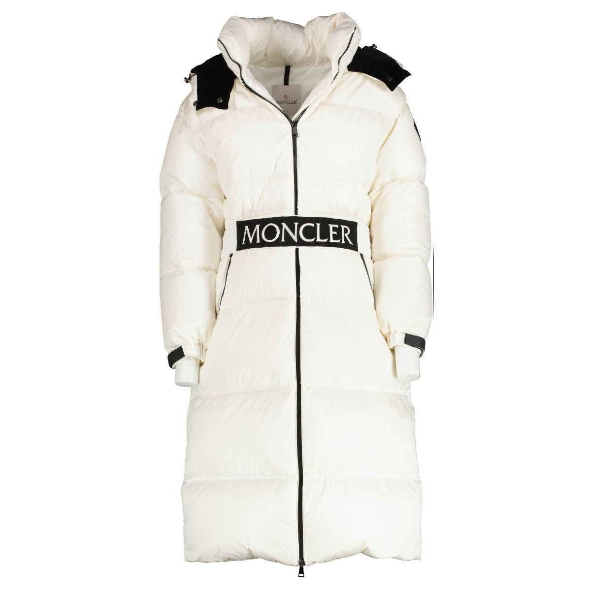 Moncler White Tiam Down Coat