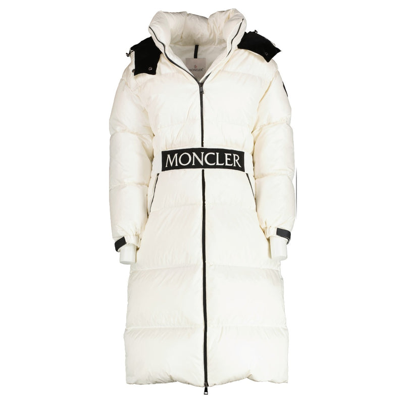 Moncler White Tiam Down Coat