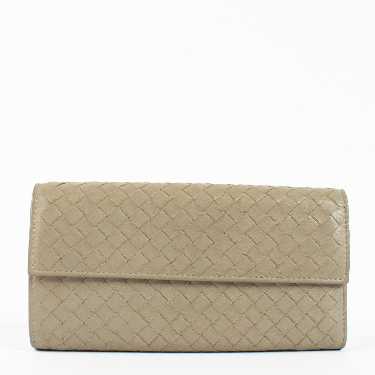 Bottega Veneta Taupe Lange Portemonnee