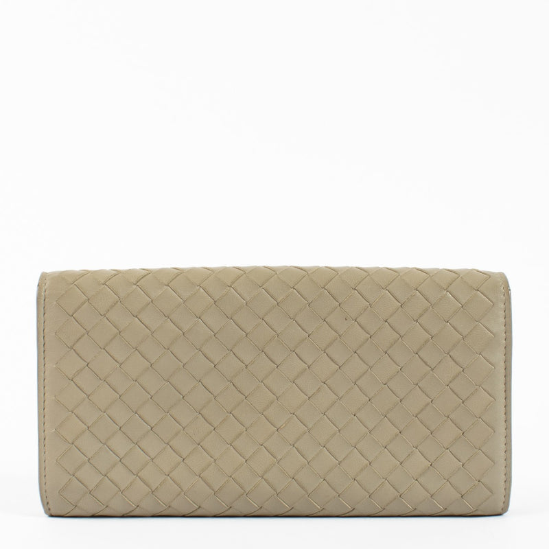 Bottega Veneta Taupe Lange Portemonnee