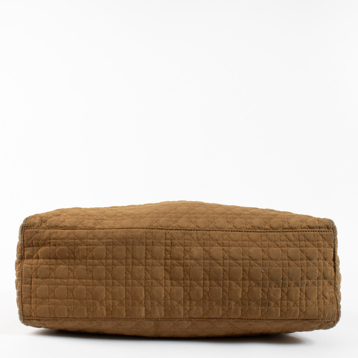 Christian Dior Camel Nylon Cannage Tote Bag