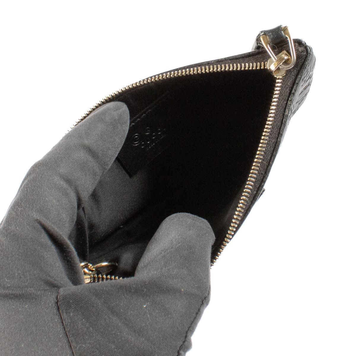 shop 100% authentic second hand Gucci Black Guccissima Key Pouch on Labellov.com