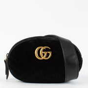 authentic preloved Gucci Black Velvet Marmont Belt Bag on Labellov.com