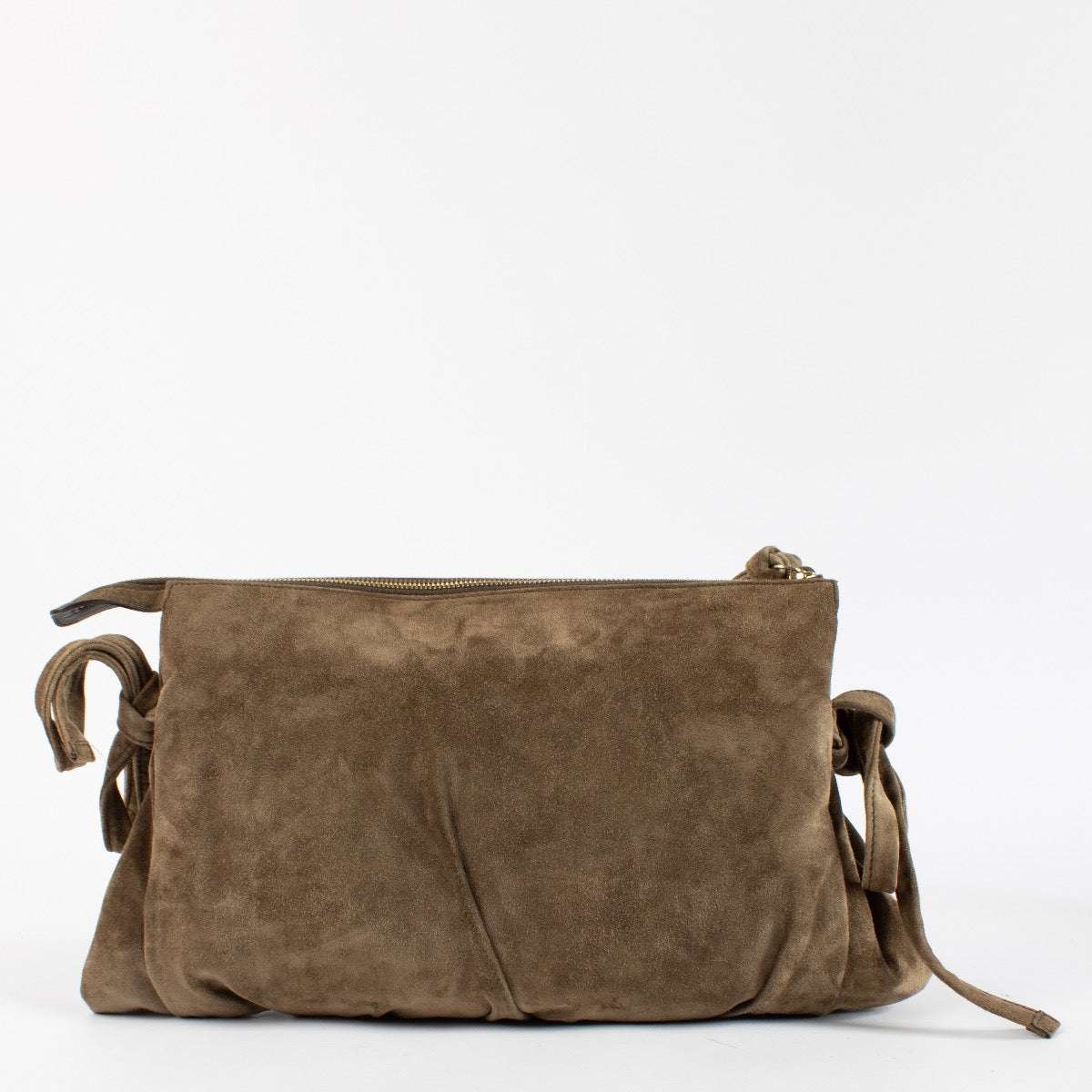 authentic preloved Gucci Brown Suede Hysteria Clutch on Labellov.com