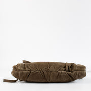 authentic preloved Gucci Brown Suede Hysteria Clutch on Labellov.com