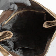 authentic preloved Gucci Brown Suede Hysteria Clutch on Labellov.com