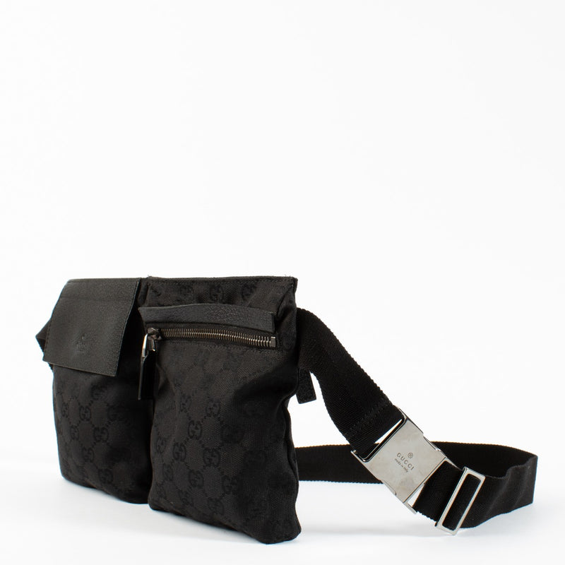 Gucci Zwarte GG Canvas Riemtas