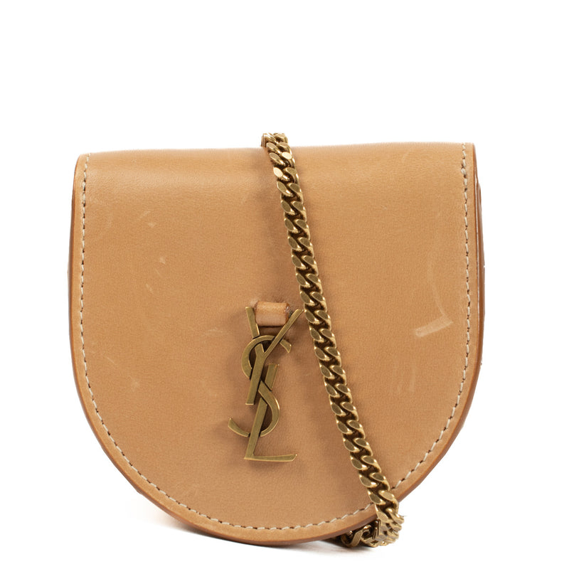 Saint Laurent Beige Baby Kaia Chain Coin Purse Wallet for the best price at Labellov.