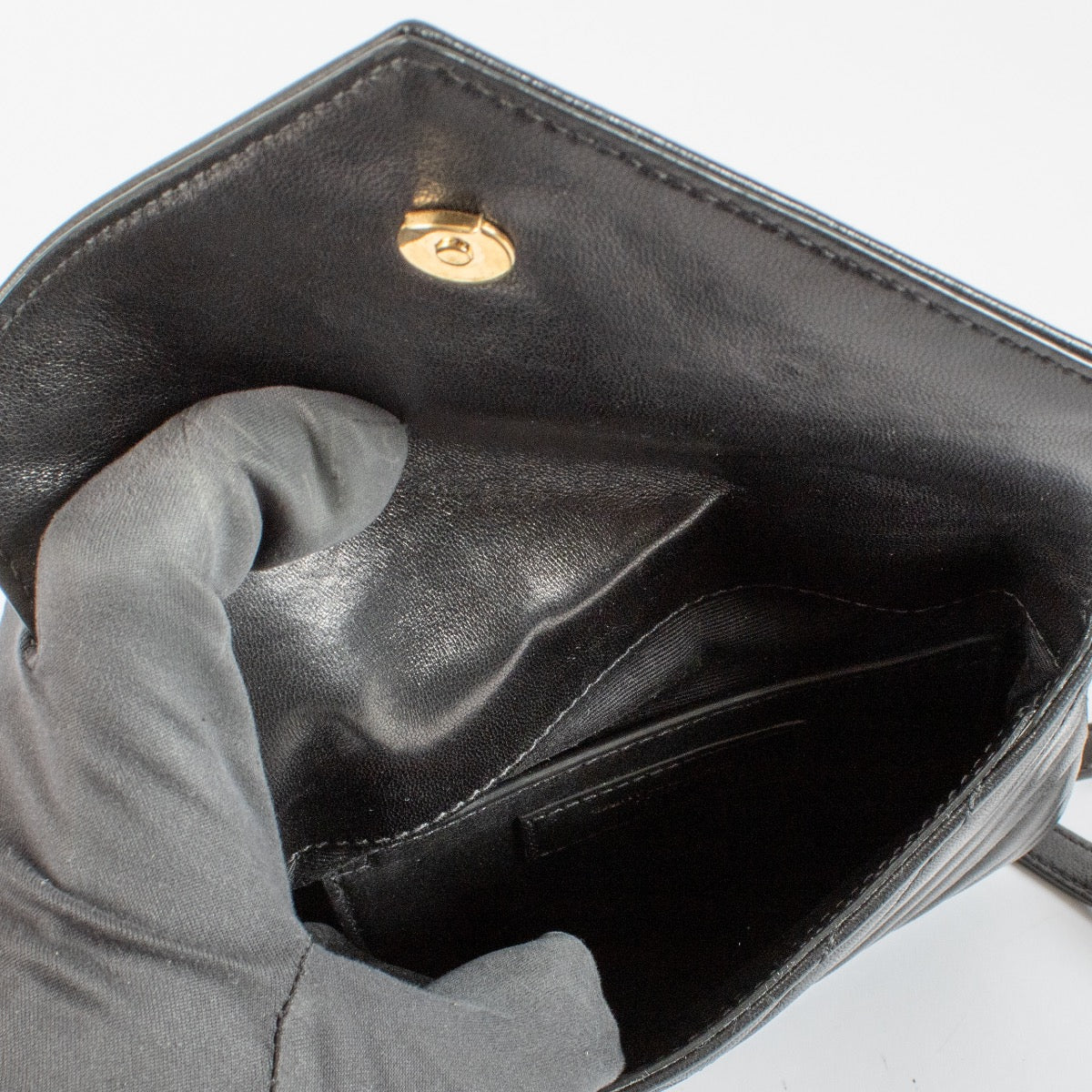 authentic preloved Saint Laurent Black Double Flap Bag on Labellov.com