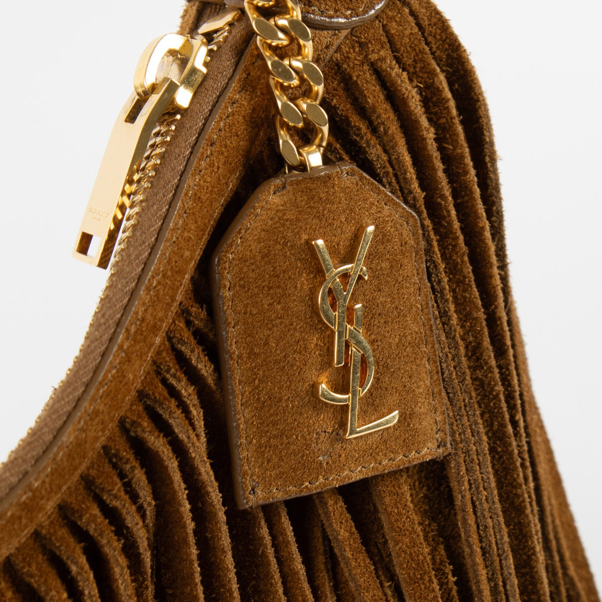 authentic preloved Saint Laurent Brown Emmanuelle Fringe Bag on Labellov.com
