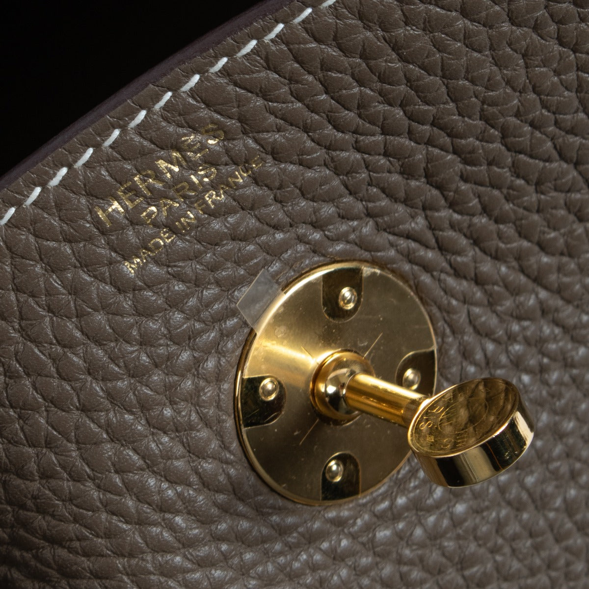 Hermès Lindy 30 Etoupe Clemence PHW