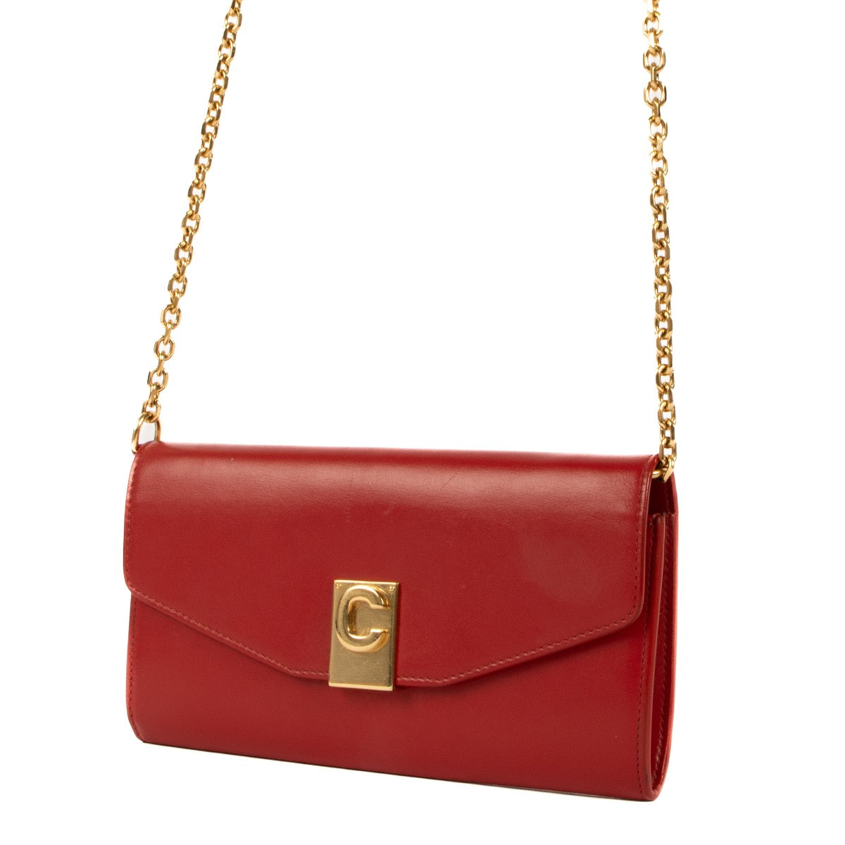 Shop 100% authentic second-hand Celine Red Wallet On Chain on Labellov.com