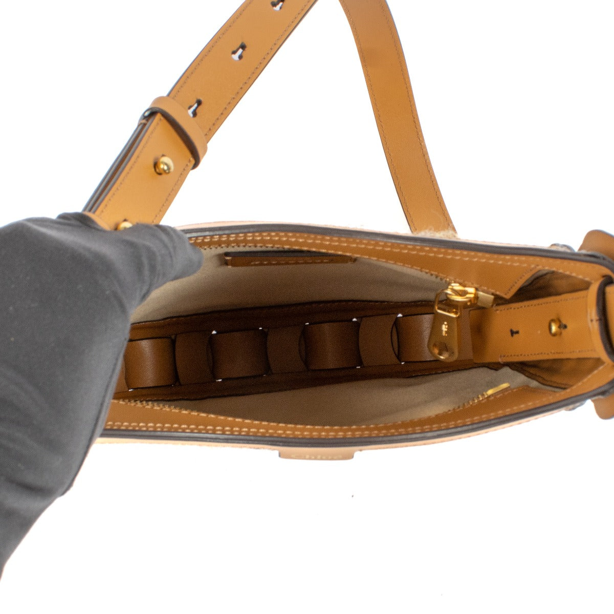 Chloé Tartan Wool/Leather Darryl Small Hobo Bag