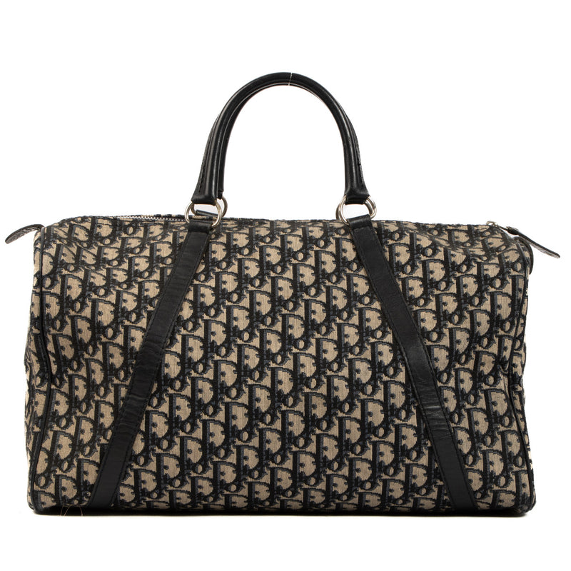 Christian Dior Blue Oblique Vintage Boston Bag for the best price at Labellov secondhand luxury in Antwerp.