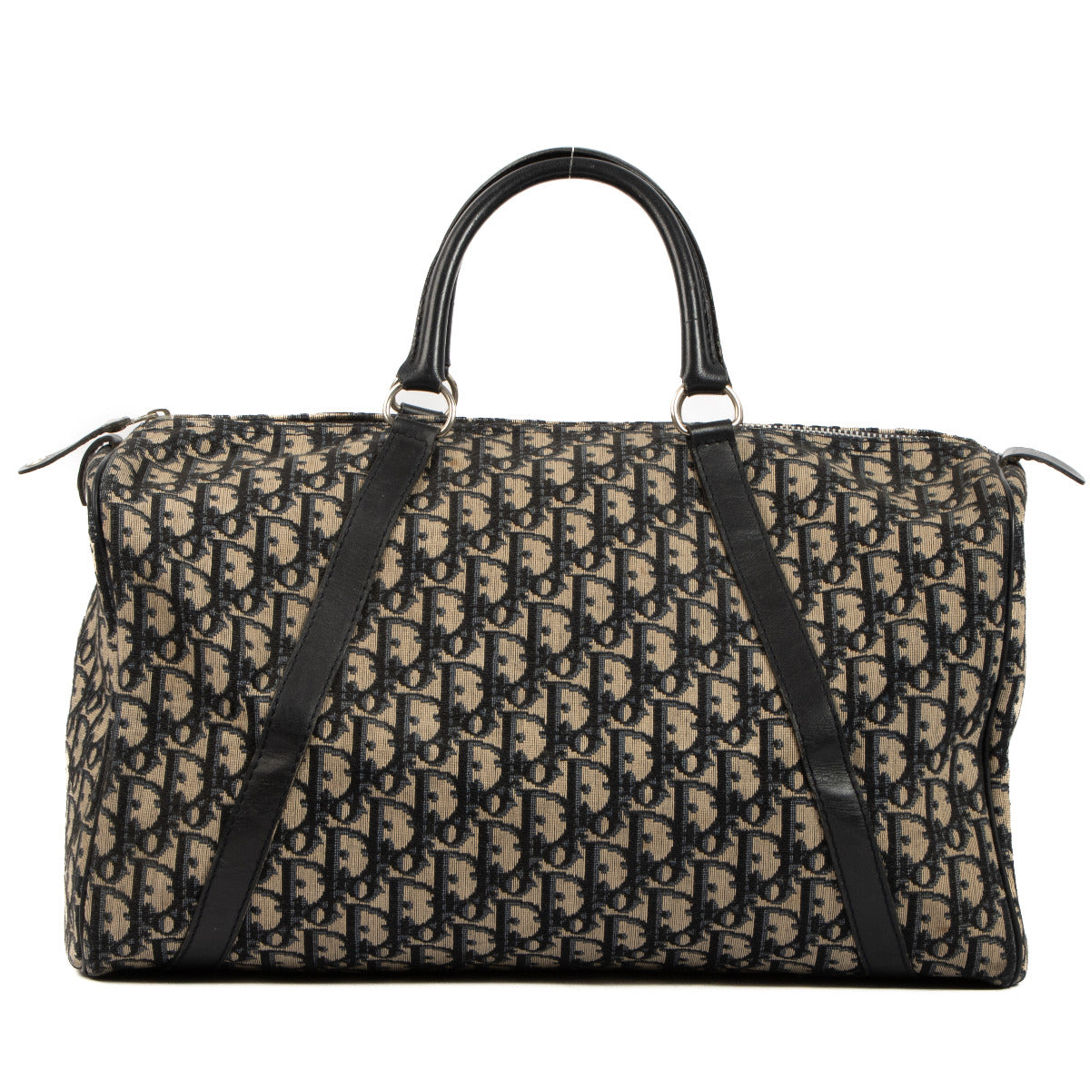 Christian Dior Blue Oblique Vintage Boston Bag