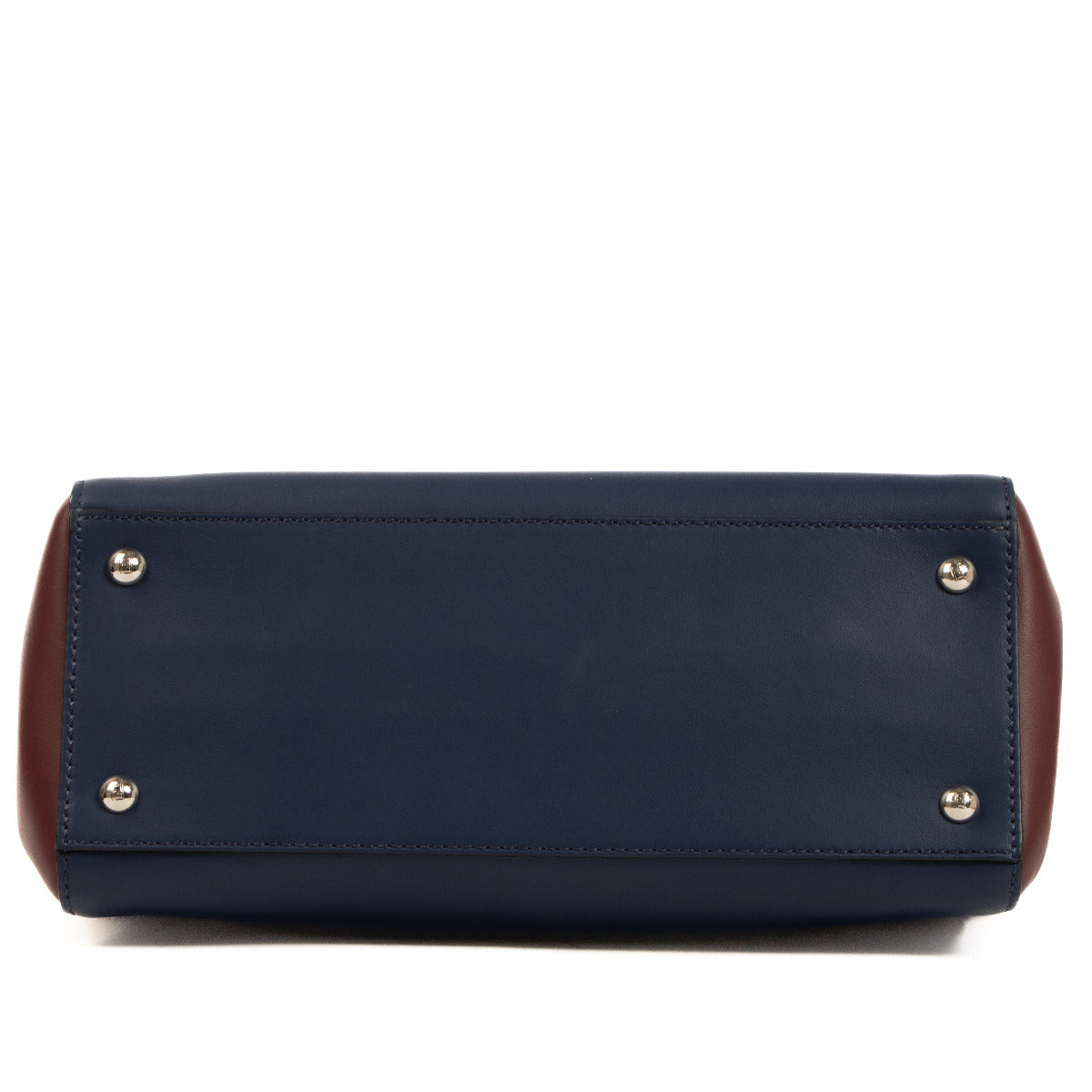 Sac DotCom en cuir bicolore avec surpiqûres Fendi