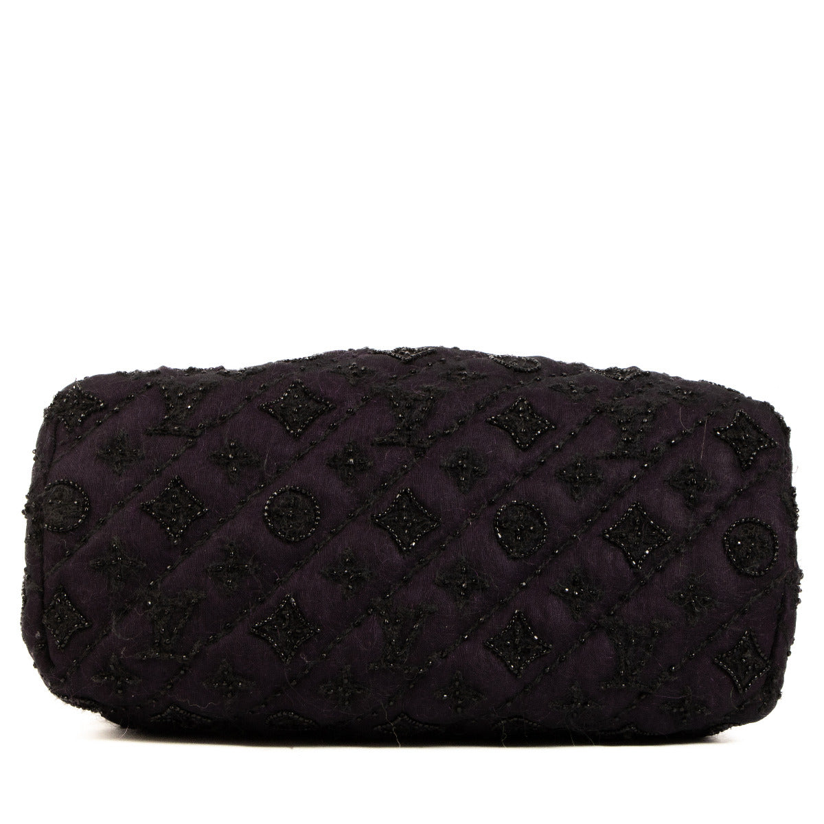 Sac Louis Vuitton Demi Lune MM en Monogramme Noir Mousseline/Vison/Lézard