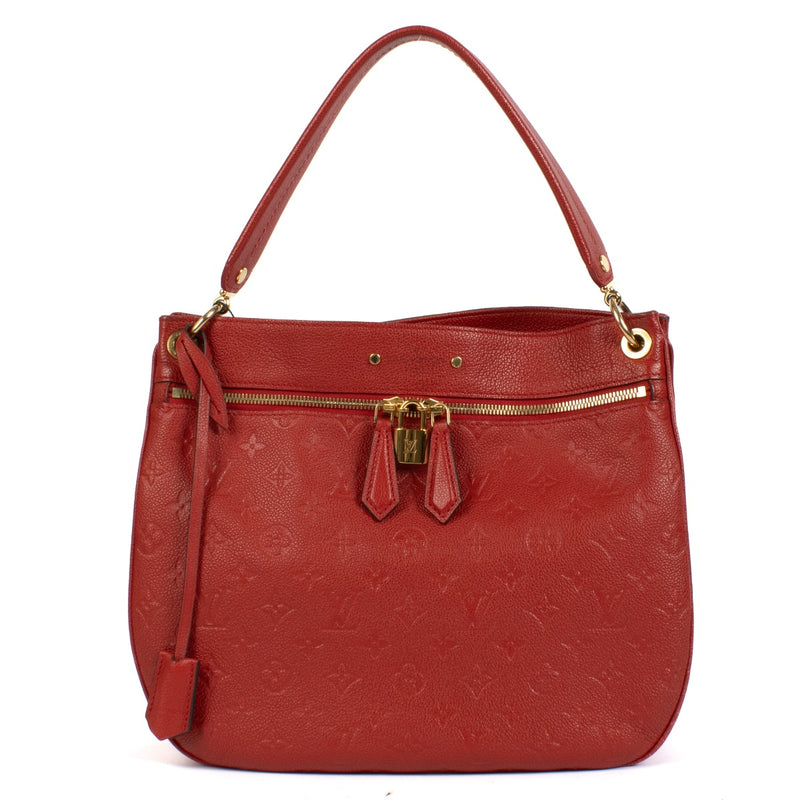 Louis Vuitton Red Monogram Empreinte Spontini Bag