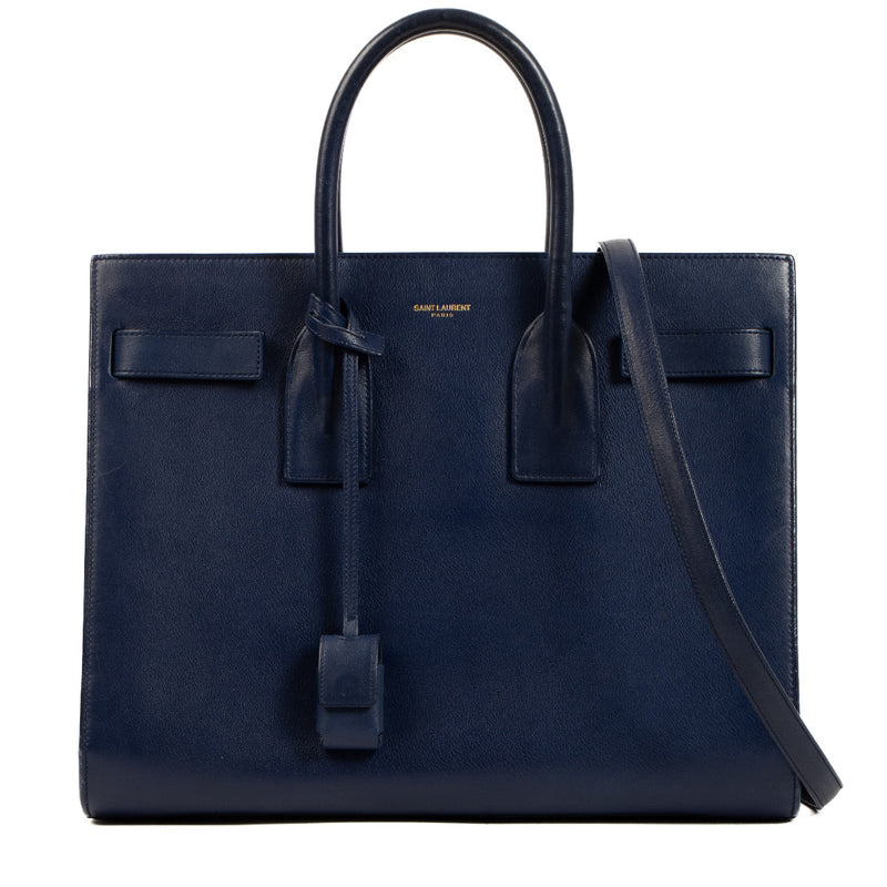 Saint Laurent Navy Blue Sac de Jour Small Handbag for the best price at Labellov secondhand luxury in Antwerp.