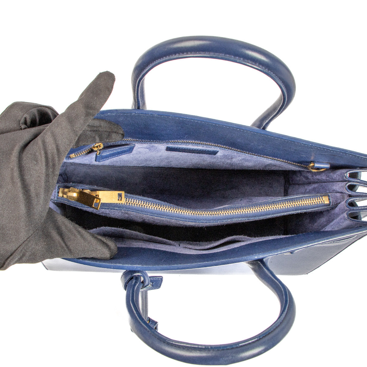 Saint Laurent Navy Blue Sac de Jour Small Handbag