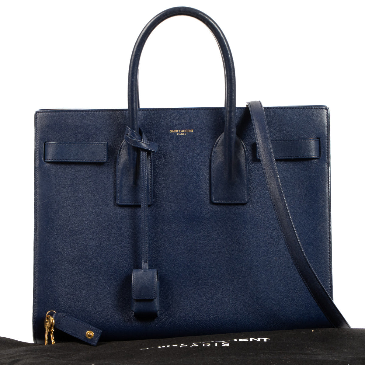 Saint Laurent Navy Blue Sac de Jour Small Handbag