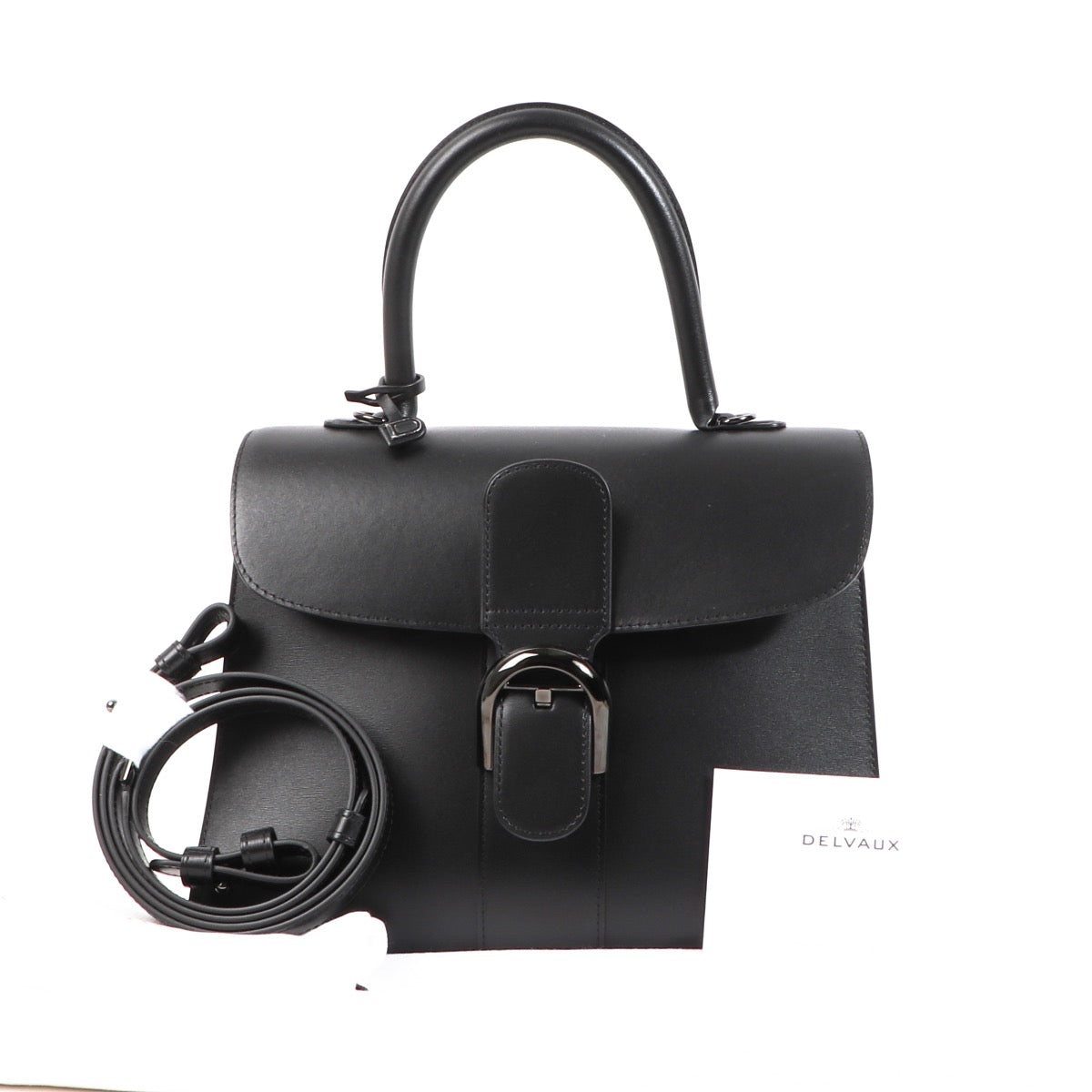 shop safe online Delvaux Black Calf Brillant MM + Strap. koop veilig online tegen de beste prijs Delvaux Black Calf Brillant MM + Strap.