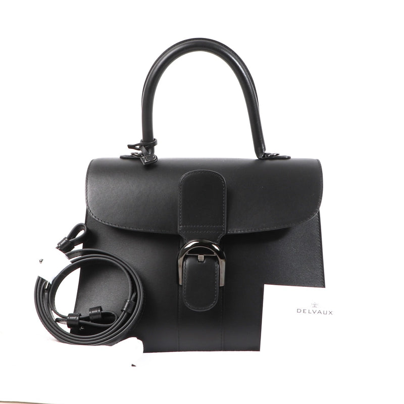 shop safe online Delvaux Black Calf Brillant MM + Strap. koop veilig online tegen de beste prijs Delvaux Black Calf Brillant MM + Strap.