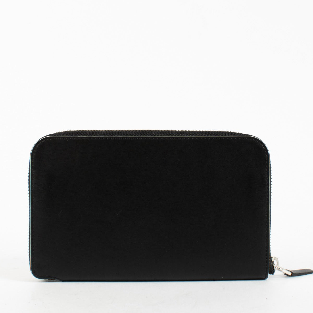 Delvaux Black Bowler Hat smooth leather zip wallet with iconic motif at Labellov.com