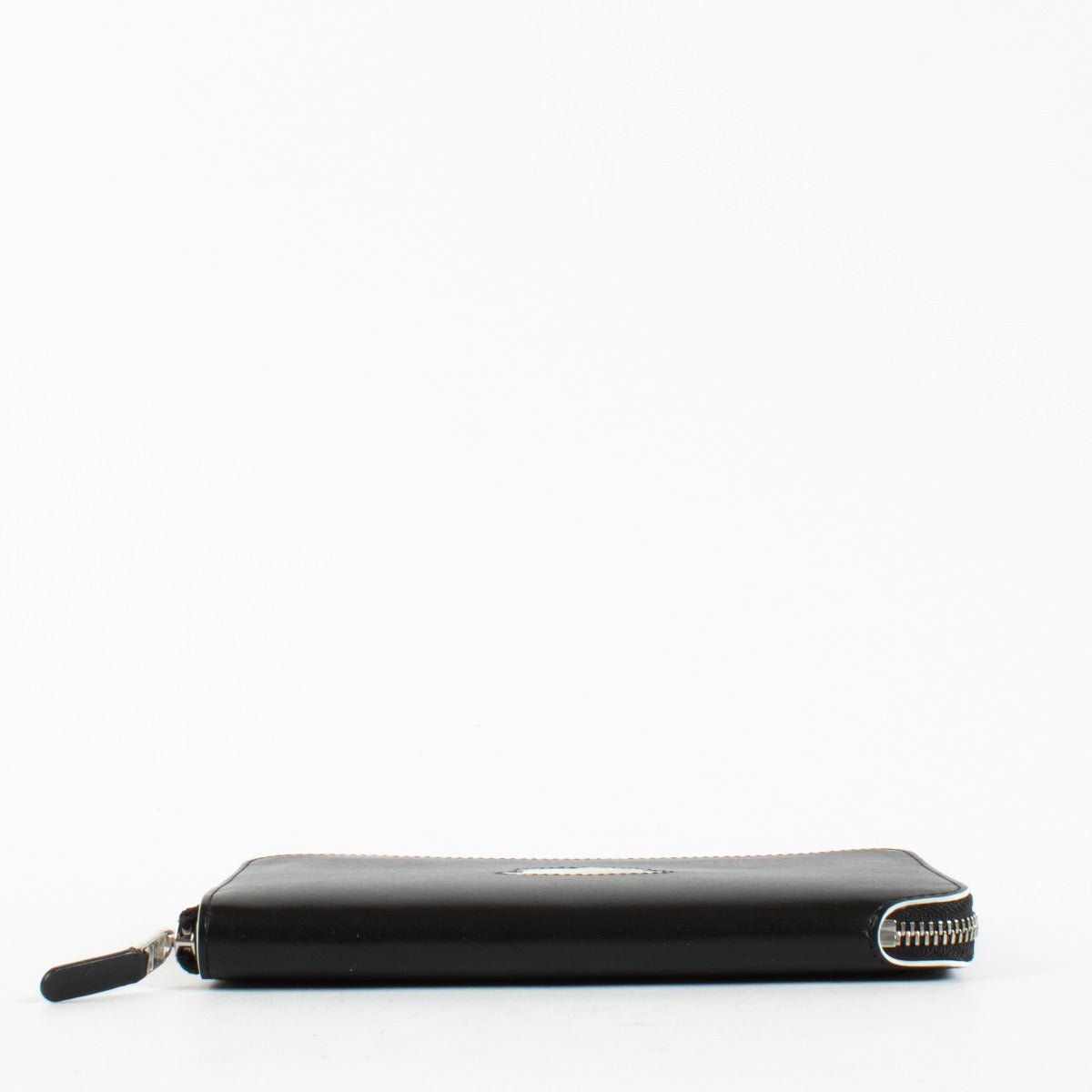 Delvaux Black Bowler Hat smooth leather zip wallet with iconic motif at Labellov.com