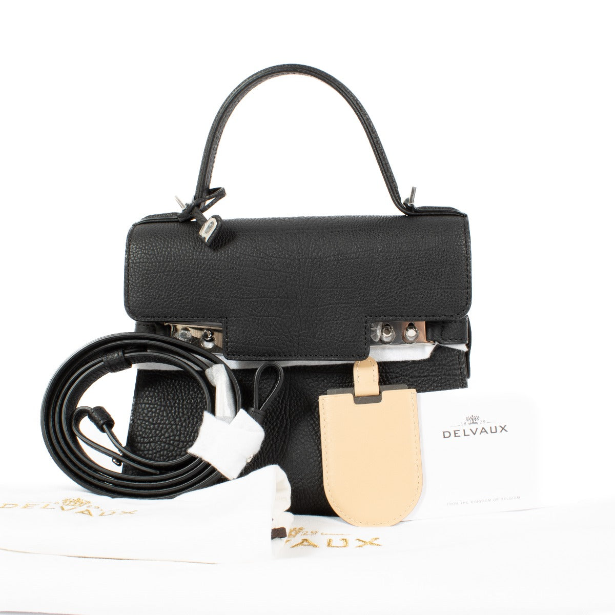 Shop 100% authentic secondhand Delvaux Black Tempête PM Top Handle on Labellov.com
