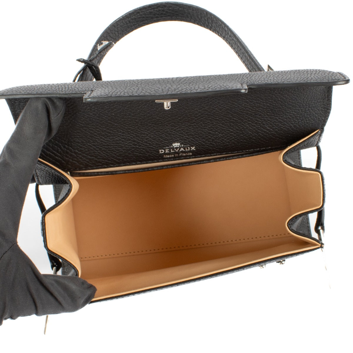 Shop 100% authentic secondhand Delvaux Black Tempête PM Top Handle on Labellov.com