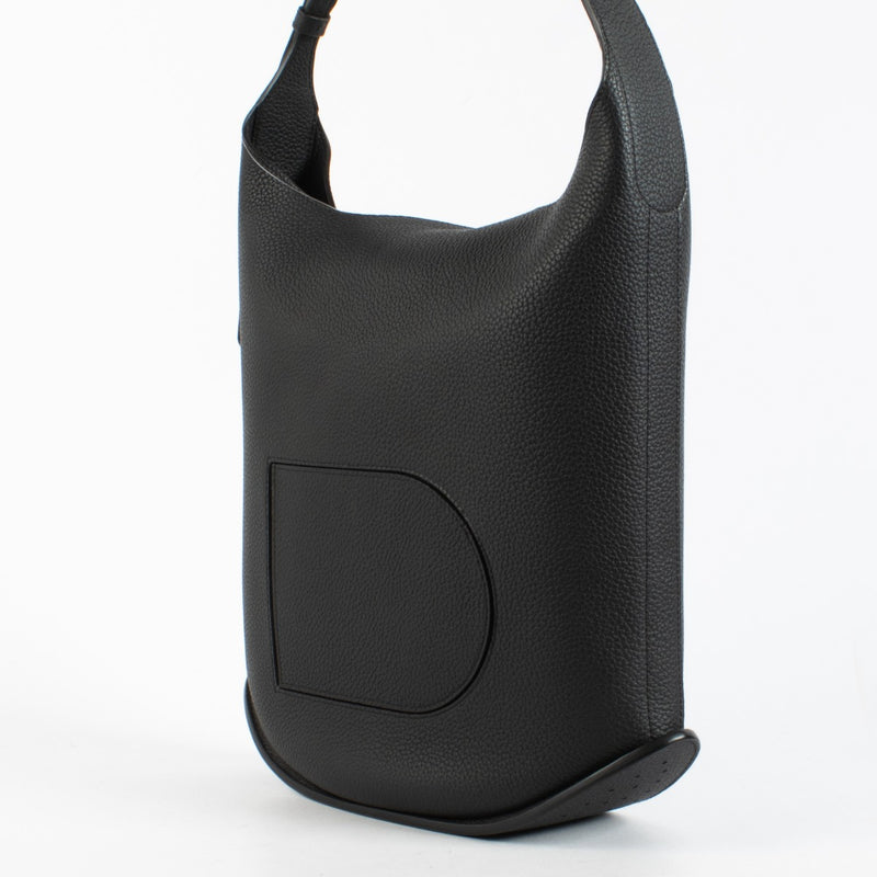 Delvaux Black Pin Hobo GM black leather shoulder bag at Labellov.com