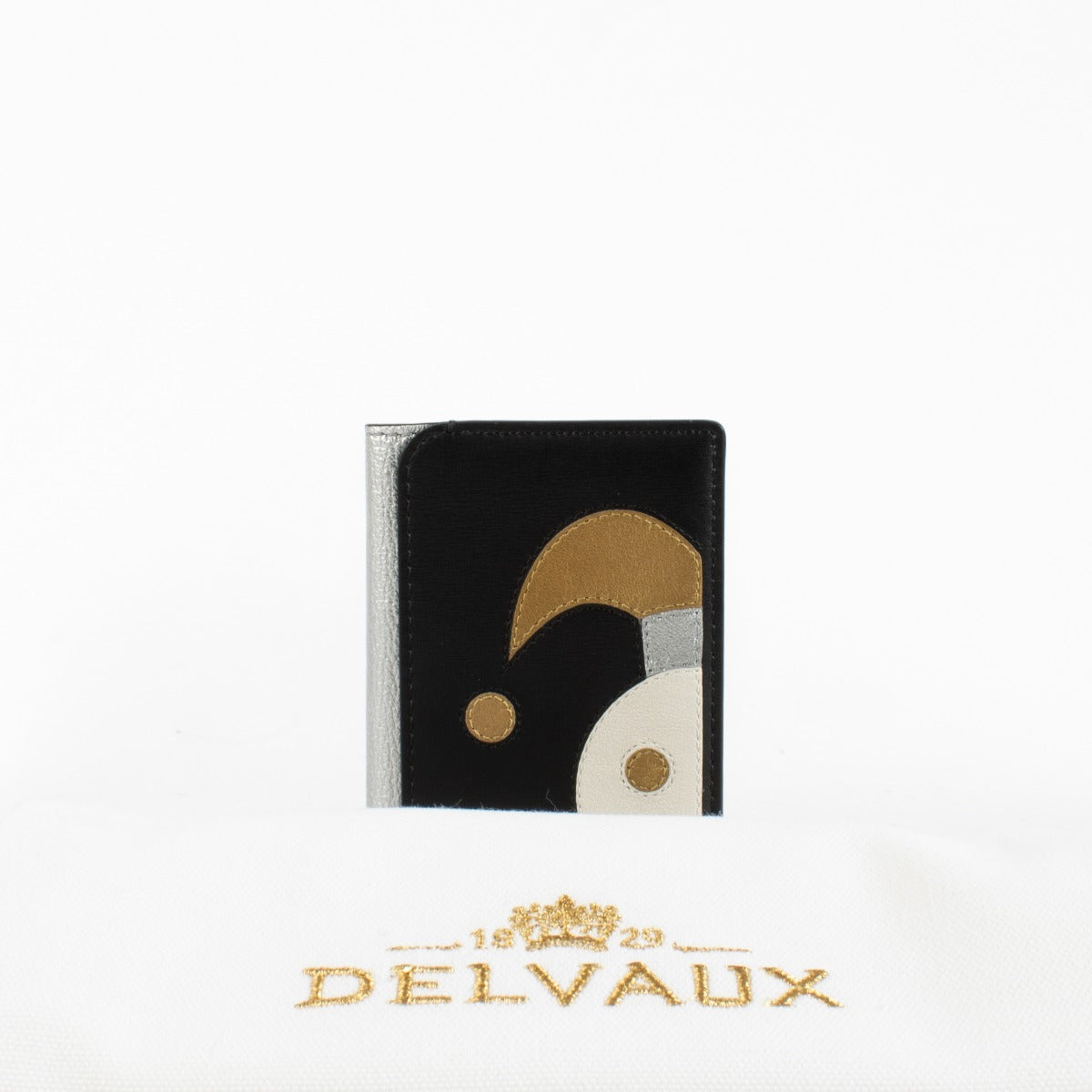 Delvaux Clown leather card holder with iconic motif at Labellov.com