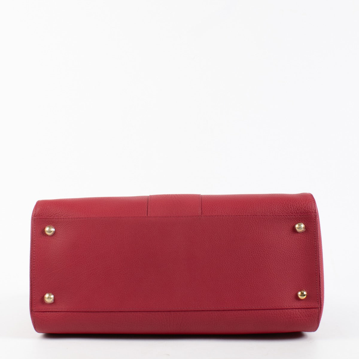Delvaux Crispy Calf Brillant GM Fly red leather bag with gold-tone hardware at Labellov.com