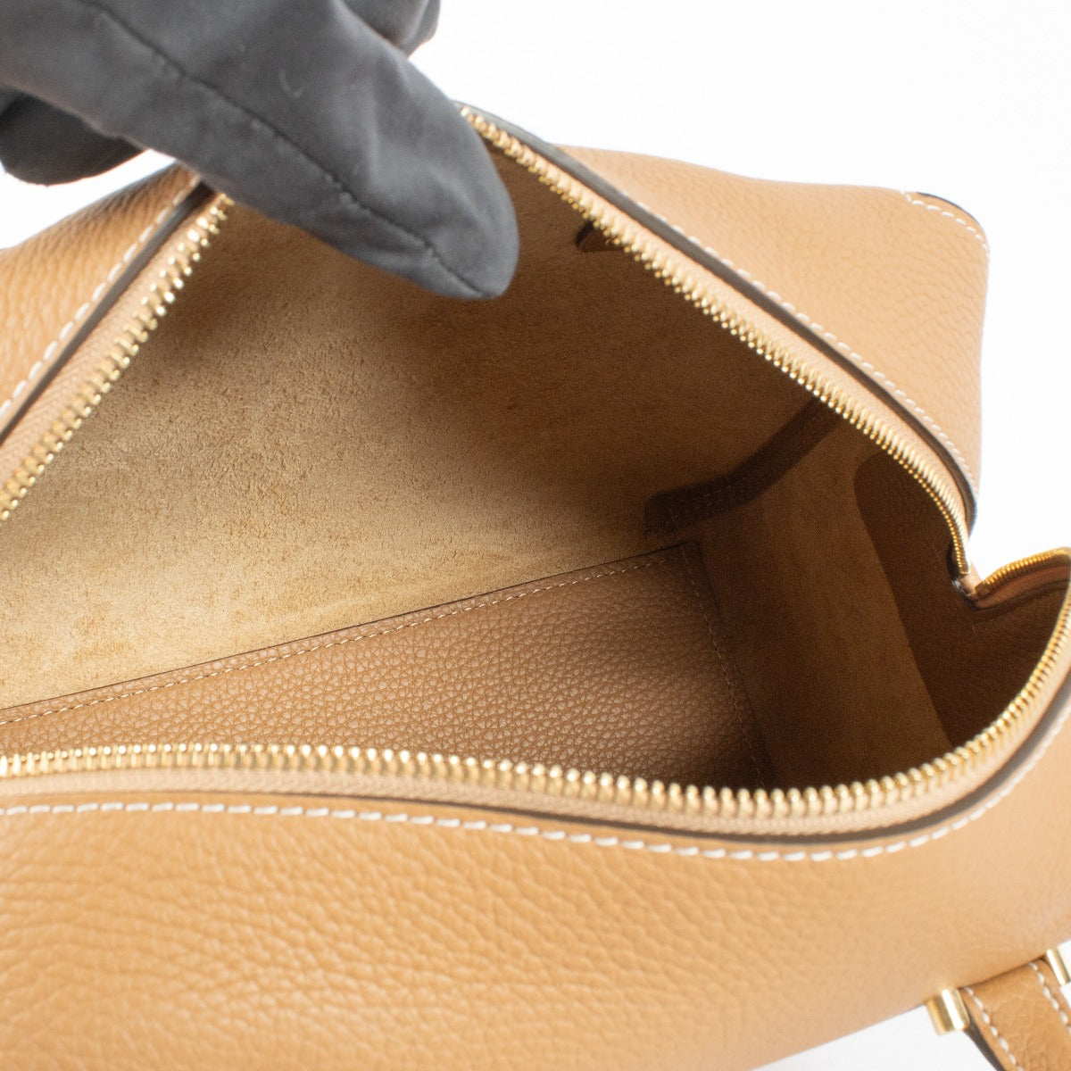 Delvaux Vegetal Cool Box MM brown vegetal leather top handle bag with gold-tone hardware at Labellov.com